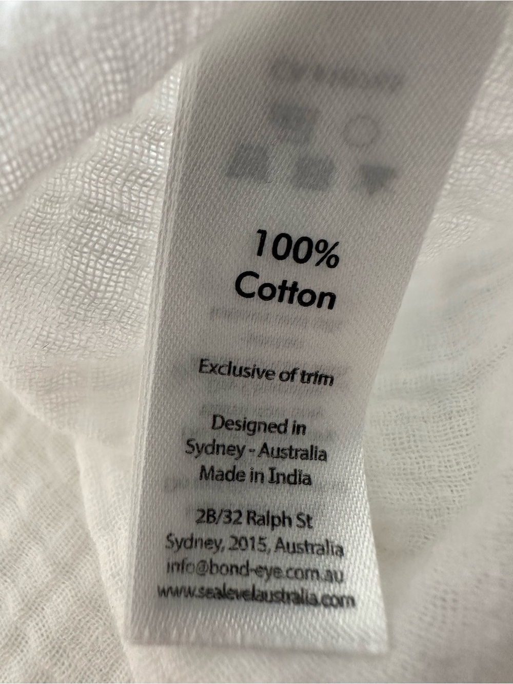 Sea Level Australia White Button-Down Cotton Gauze Shirt, size large - Picture 12 of 14
